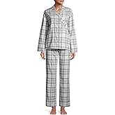 Barbour Plaid Flannel Pajama Set Grey XL