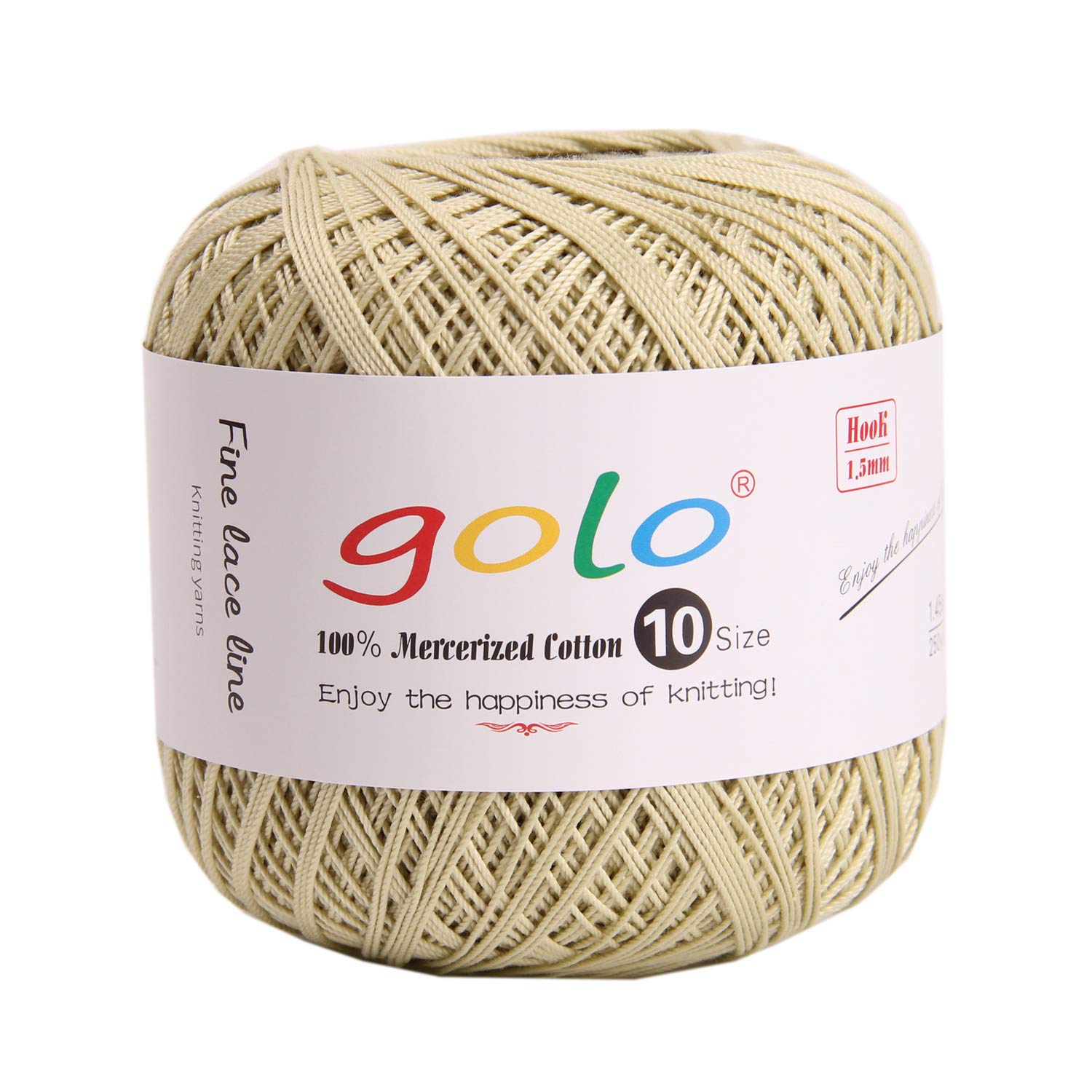 golo Crochet Thread Size 10 Yarn for Hand Knitting Crochet Yarn (Light green-241)