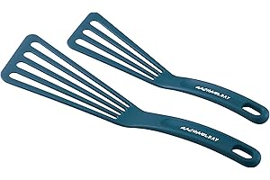 Rachael Ray Tools & Gadgets 2-Piece Nylon Turner Set, Marine Blue, 10" & 12" Spatula Set
