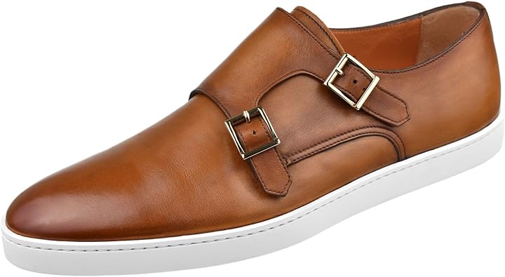 santoni monk strap sneakers