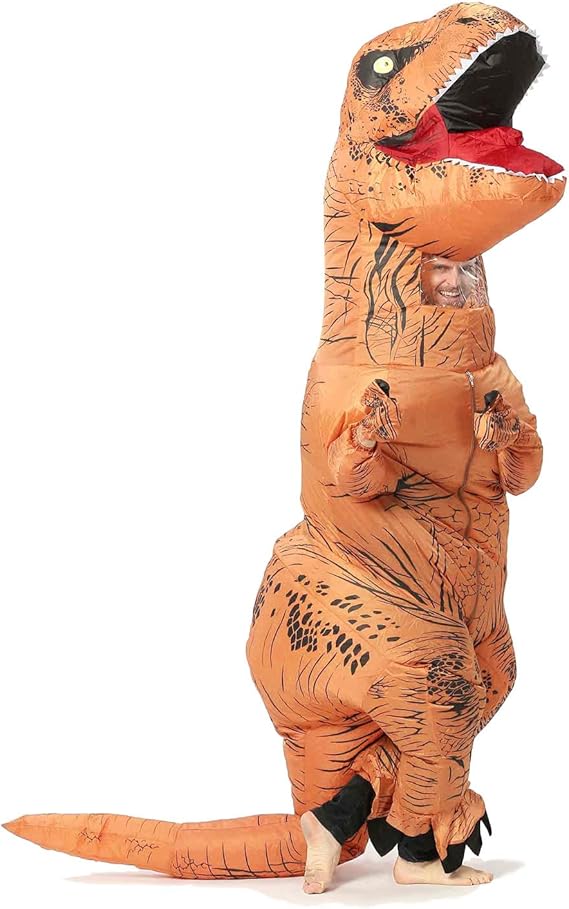 JYZCOS TRex Inflatable Dinosaur Costumes for Adult Fancy Dress Blowup