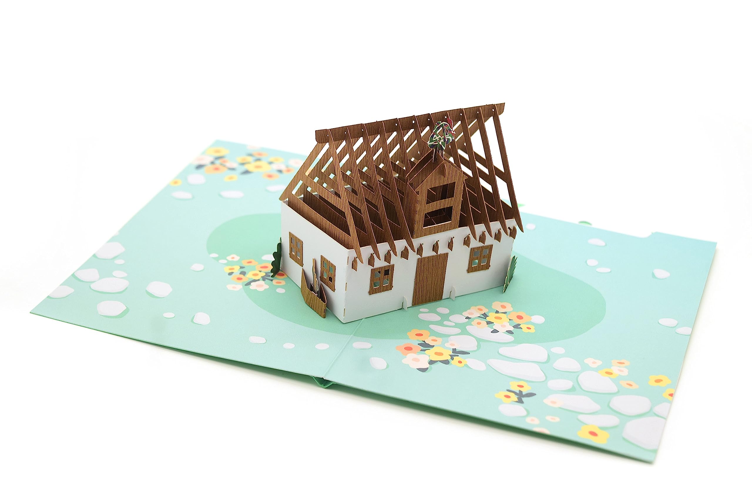 ASVP Shop Greetings Card for Building a House, Topping Out Card, Gift Idea or Gift for Housewarming or Moving Invitation, Voucher for Topping-Out Ceremony, Housewarming