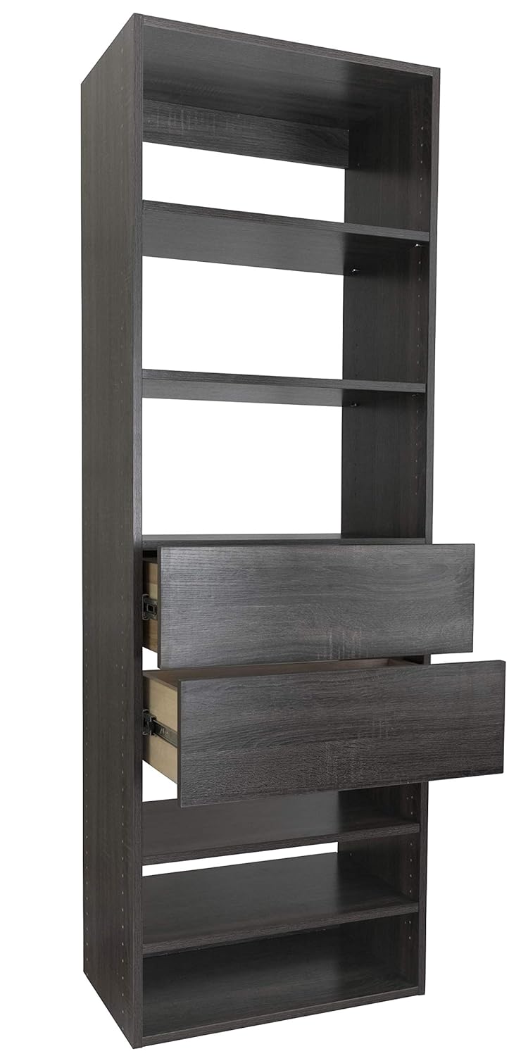 Amazon Com Modular Closets Plywood Shelf Tower With 2 Dovetail