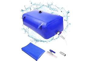 Ezcasch Portable Water Storage Bladder, 63.4gal/240L Large Capacity Water Storage Containers, Portable PVC Water Reservoir wi