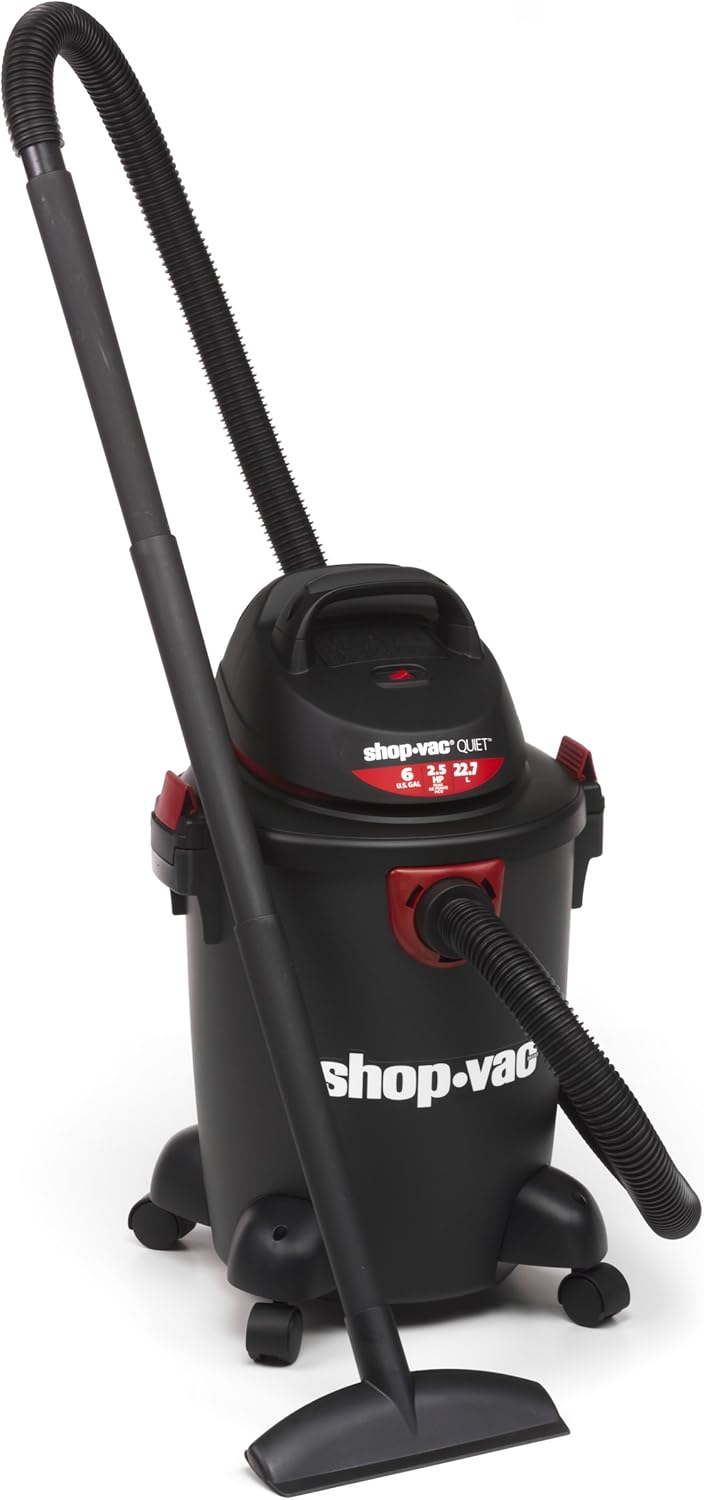 ShopVac 6Gallon U.S, 22.7litres, 2.5 Peak HP Wet/Dry Quiet Series