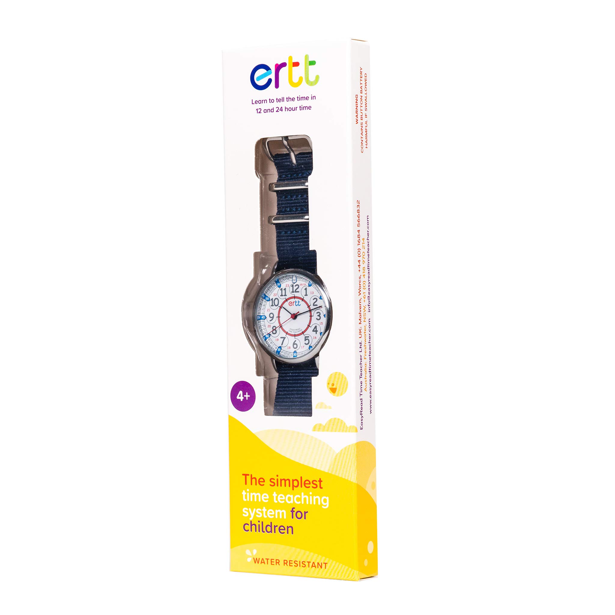 ertt EasyRead Time Teacher - Teaching Watch For Kids - Boys & Girls Analog Watch - Kids Learning Watch - Learn to Tell The Time Wrist Watch For Kids - 2 Step Time Teacher Watch - 12-24 Hr Easy to Read Dial