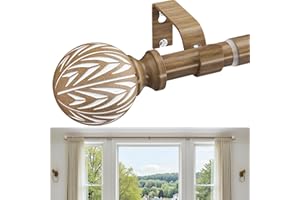Bronze Curtain Rod 18"-45" Brown Curtain Rods for Windows Adjustable Drapery Rod with Bird Finials Heavy Duty Curtain Rod for