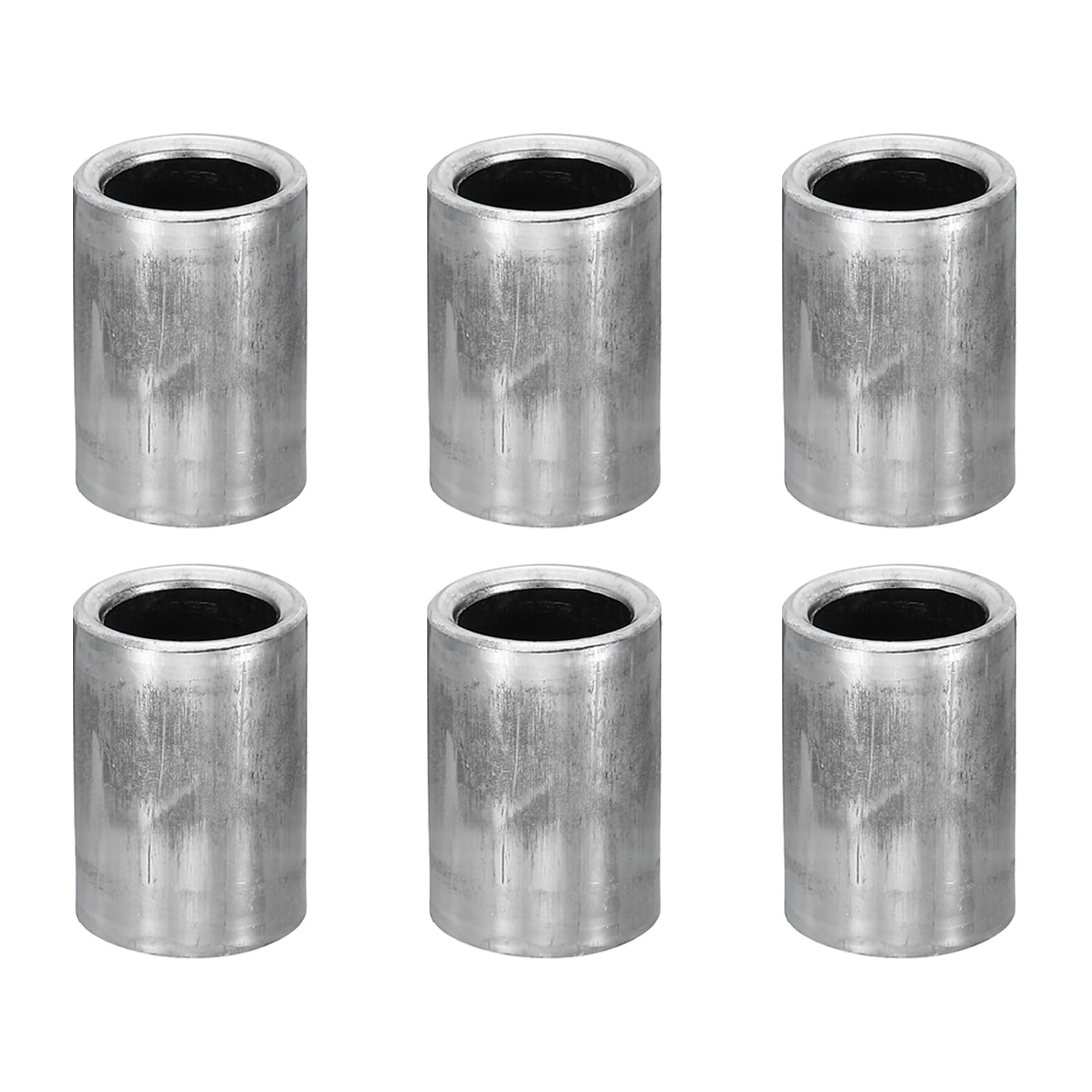 PATIKIL M10 Steel Spacers, 6 Pcs Metal Spacers Steel 10mm ID x 14mm OD x 16mm L Carbon Steel Spacer Screw Standoff Round for 2/5in or M10 Screw Bolts