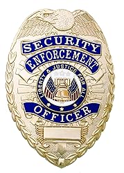 RYNO GEAR SECURITY OFFICER Costume Badge, Enameled