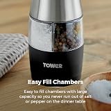 Tower T832248 Dual Electric Salt & Pepper Mill Stainless Black Battery Operated view 6