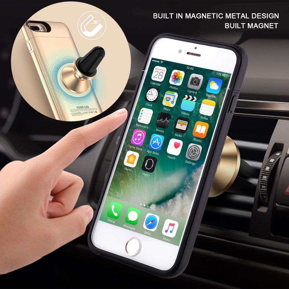 Battery Case for iPhone 6S / 6, Mbuynow 3000mAH Portable Charging Case External Rechargeable Charger Case Protective Power Charger for iPhone 6S, 6 (4.7 inch)(Black)