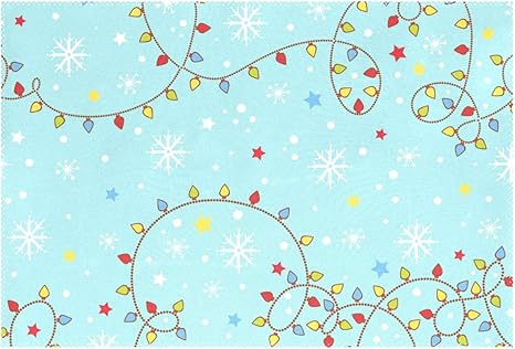 Amazon ランチョンマット 灯 装飾 雪 かわいい 1枚セット 義務用 断熱 撥水 防汚 速乾 水洗いok 耐久性 シワに対する 家庭用 シンプル 便利 お手入れ 便利 ランチョンマット オンライン通販