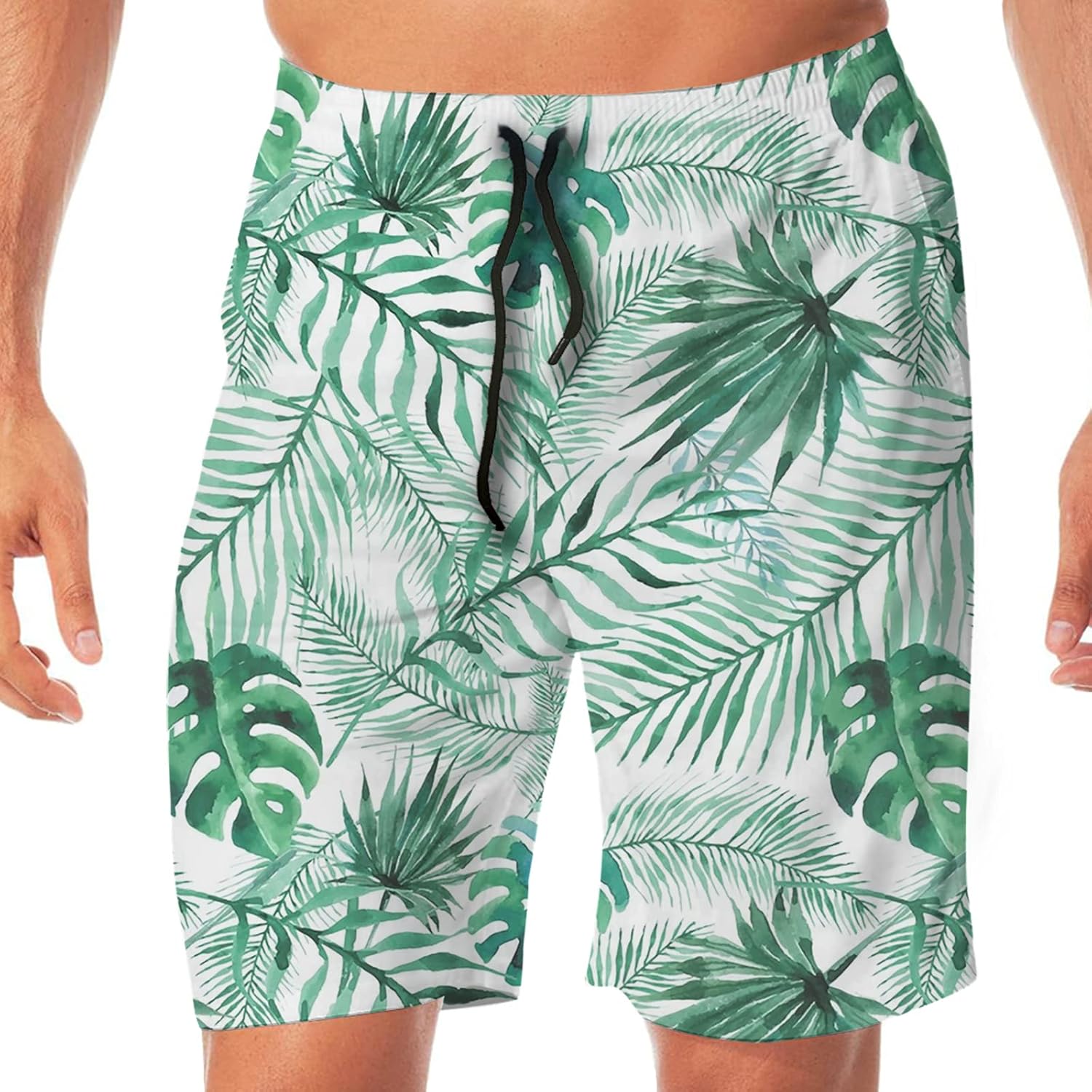 ODEKVSGX Frond Men's Beach Pants Men Beach Pants Summer Cool Sweatpants