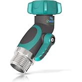 2WAYZ 45 Metal Hose Elbow, Heavy Duty Hose Adapter and Angle Connector with Water Shut Off Valve