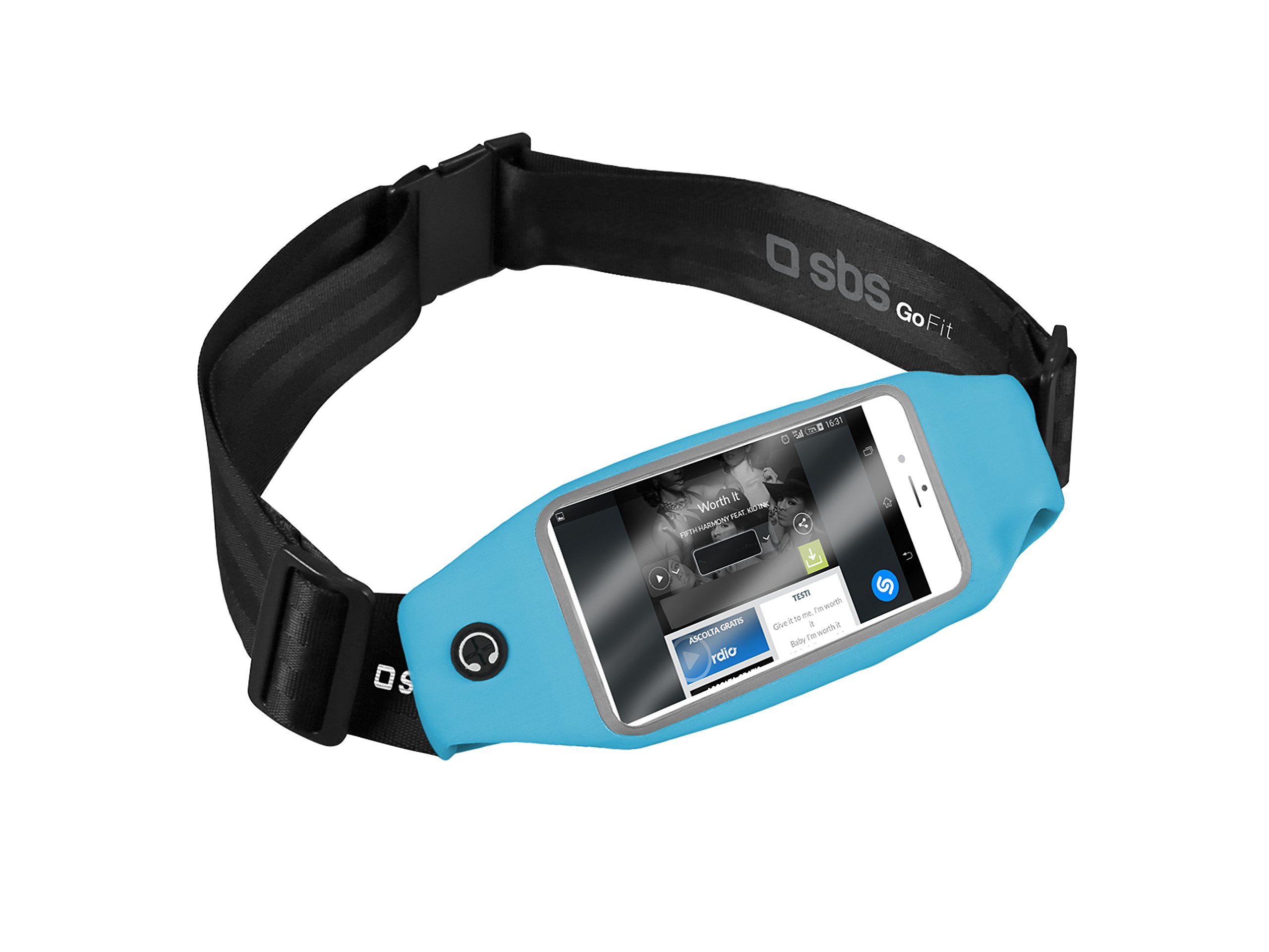 SBS Marsupio Sportivo Impermeabile per Smartphone Fino a 6,2", con Finestra Touch Trasparente e Foro per gli Auricolari, Regolabile