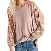 ALLTB Women's Sequin Tops Sparkle Long Sleeve Blouses Shimmer Glitter Sweatshirt Party Crewneck Loose Fit Shirts