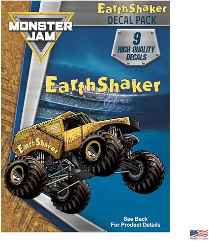 Amazon Com Monster Jam Earth Shaker Decal Pack Set Of 9 Monster