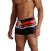 COOFANDY Men's Square Leg Swim Briefs Tight Swim Trunks Swimsuit Athletic Bathing Suit Swimwear with Liner