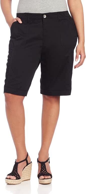 black plus size bermuda shorts