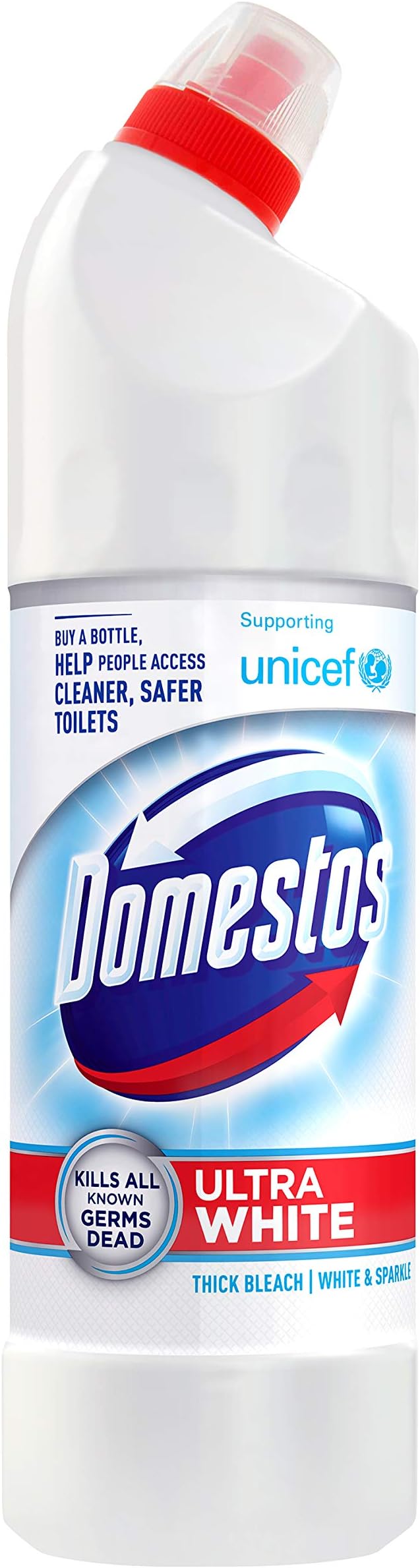 Domestos Ultra White & Sparkle Thick Bleach, 750ml Amazon.co.uk Prime