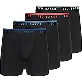 Ted Baker Men's Standard 4 Pack Cotton Stretch Briefs, Black Beauty/Grey Heather/Sky