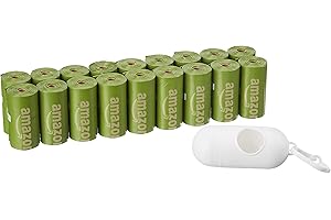 Amazon Basics Premium Leak Proof Dog Poop Bags with Dispenser and Leash Clip, Brazilian Mango Scented, 13" x 9", 270 Count (1