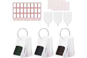 Benote Diamond Art Painting Storage Containers Large Bead Storage 100pcs Bags, Loose Leaf Binder Rings, Diamond Tray, Diamond Paint Accessories Tools for Art Craft