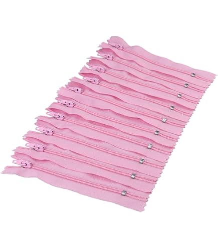 Lote De 10 Cremalleras De Nailon Coloridas De 20 Cm De Longitud, Para