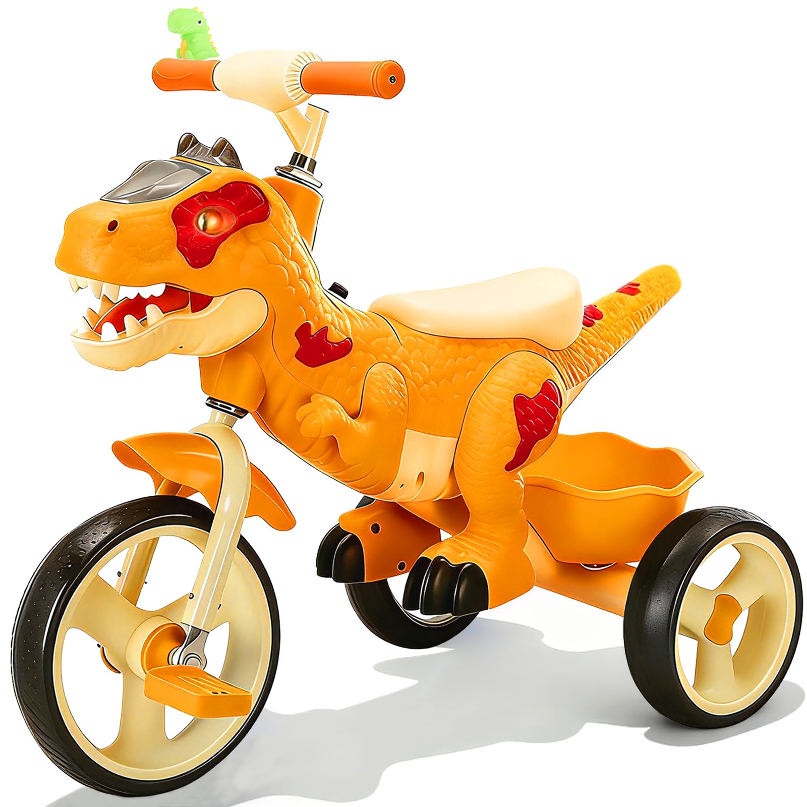 NMM Dinosaur Tricycle, Children's Tricycles for 2+, Dinosaur Toys with Music, Lights and Horns, Children's Toys for 2+, Kid's Bicycles, Kid's Balance Bikes for 2, 3, 4, 5, 6 Years