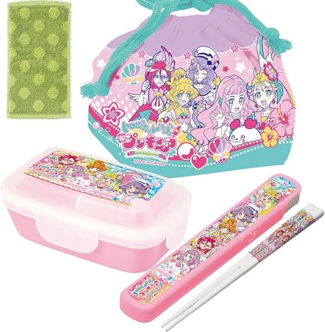 Amazon 小森樹脂 ハーフタオル付 トロピカル ジュ プリキュア 4点ロック ドームランチボックス 箸 箸箱 巾着 セット 弁当箱 オンライン通販