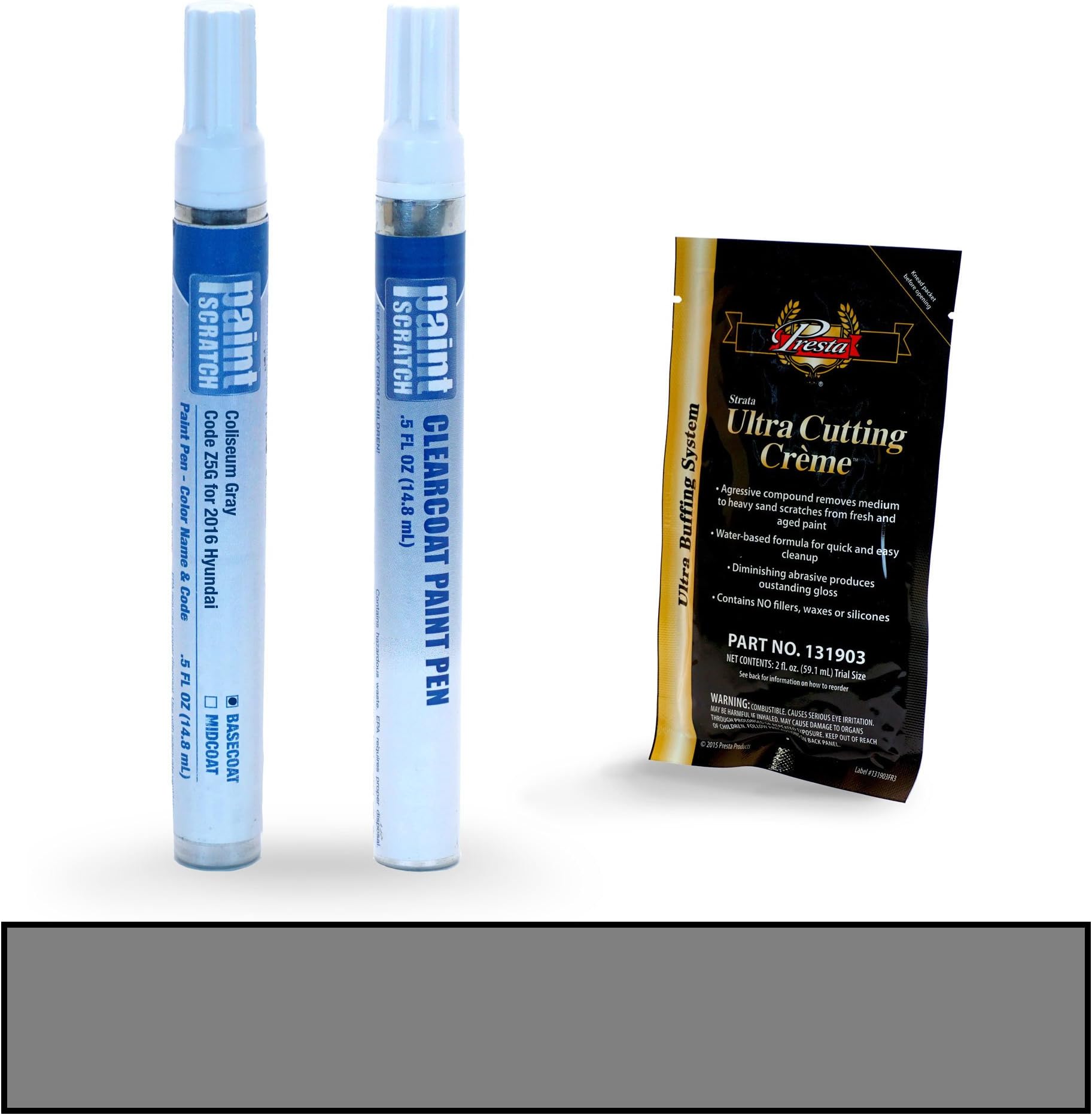 PAINTSCRATCH Touch Up Paint Pen Car Scratch Repair Kit - Compatible/Replacement for 2016 Hyundai Tucson Coliseum Gray (Color Code: Z5G)