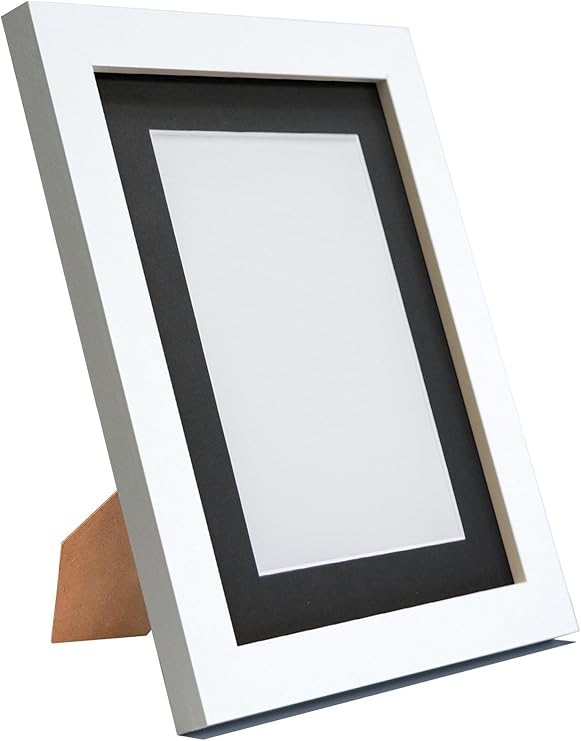 FRAMES BY POST H7 Picture Frame 20 x 16 Inches White with Black Mount for Image FRAMES BY POST H7 Picture Frame 20 x 16 Inches White with Black Mount for Image