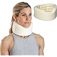 Sammons Preston Universal Contour Cervical Brace, Adjustable Hook and Loop Closure, For Neck Strain, Injury, or Post-Op Surgery, Relieves Neck Pain and Spine Pressure, Cream Color, 2” High