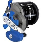 Shakespeare Contender Conventional Fishing Reel, Size 30, Stainless Steel Synchronized Level Wind, On/Off Bait Clicker, 2 Ball Bearing Design