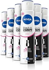 NIVEA Black & White Invisible Anti-Perspirant Spray 6 x 250ml Pack