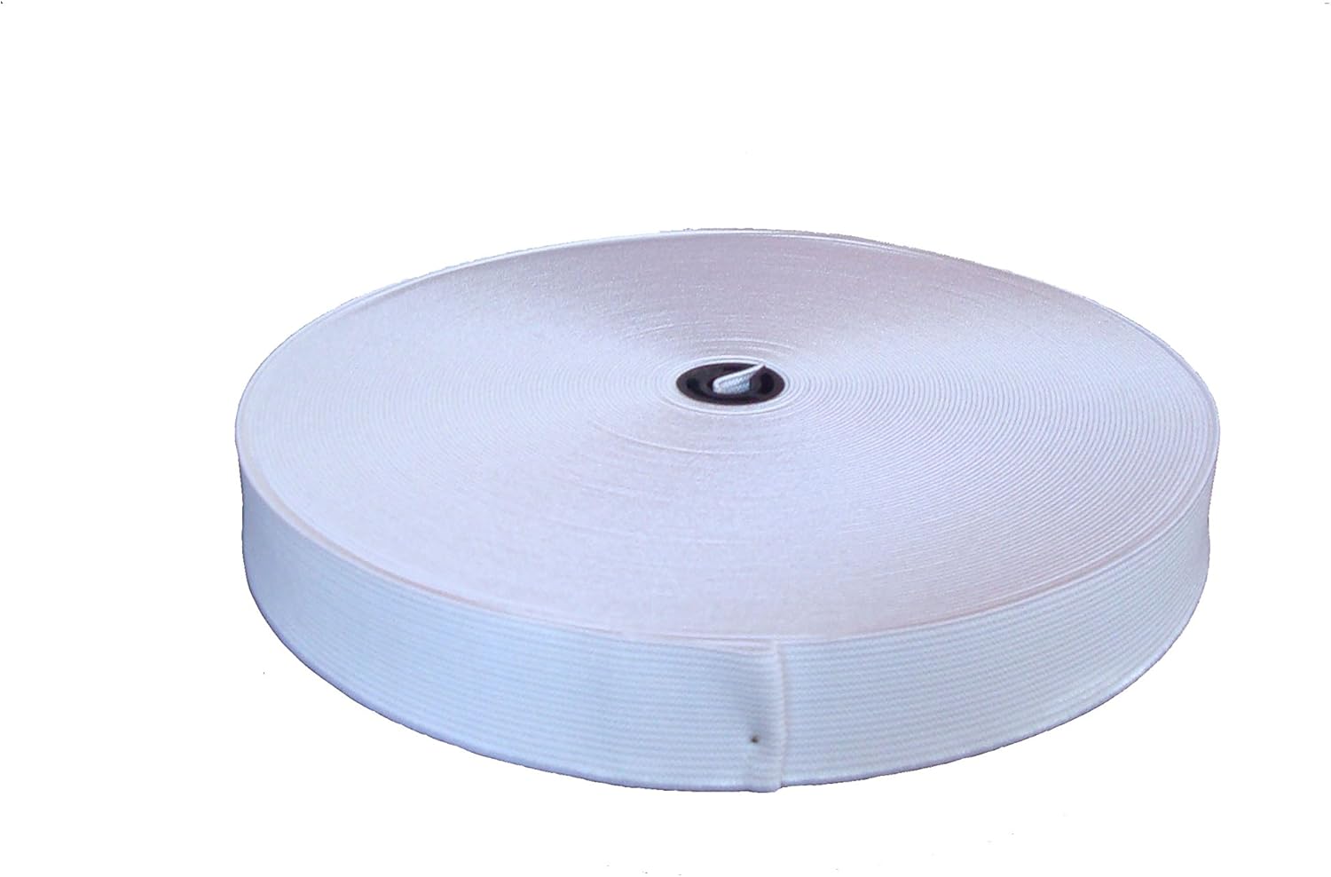 Lorsque déroulé le rouleau de 25 mm/2,54 cm de large blanc élastique 25