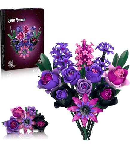 Amazon.com: EWED Gothic Flowers Bouquet Building Set for Adults