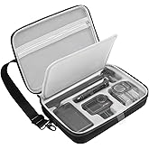 AMAZEAR Carrying Case for DJI Osmo Action 5 Pro,DJI Action5 Pro Accessories Protector Compact Hard Shell Carry Bag Portable for Travel or Home Store, Compatible with Action 3, Action 4 Camera, Black