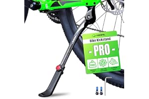 RBRL Bike Kickstand 40mm Hole Spacing, Bike Stand Aluminium Alloy Adjustable Bicycle Kickstand, Rear Side Bicycle Kick Stand for 24''-29'' Mountain Bike/Road Bike/BMX/MTB