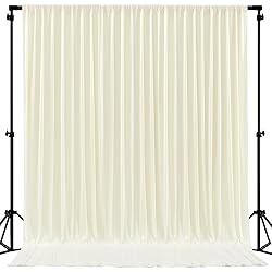 Ivory Backdrop Curtain 2 Panels-Wrinkle-Free Ivory