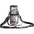Nuovoware Water Bottle Carrier Bag, 25oz/32oz Bottle Pouch Holder, Adjustable Shoulder Hand Strap 2 Pocket Sling Neoprene Sleeve Sports Water Bottle Accessories for Hiking Travelling Camping