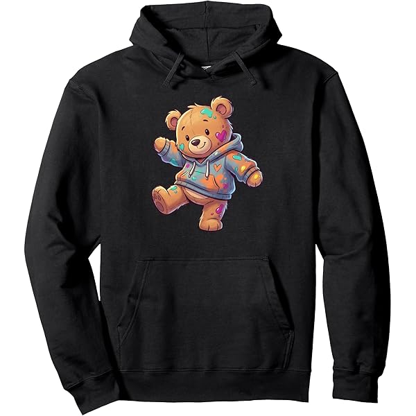 Amazon.com: Bioworld Teddy Bear Youth Off-White Long Sleeve Hooded