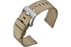 ANNEFIT Quick Release Watch Bands, Military Ballistic Nylon Watch Strap for Men, Multiple Colors & Width (18mm, 20mm, 22mm)