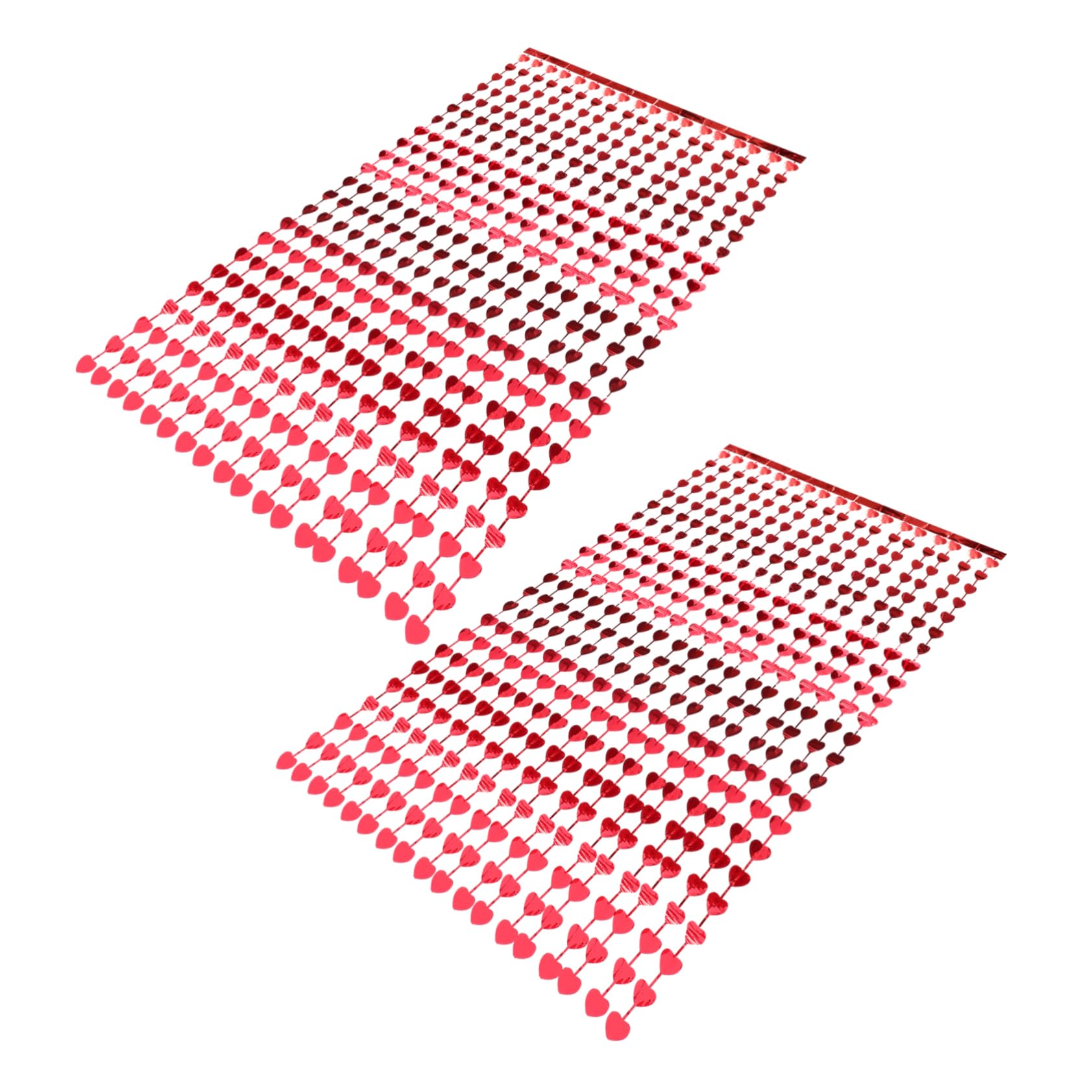 Ciieeo 2pcs Valentine's Day Heart Ornaments Wedding Anniversary Decorations Golden Wedding Anniversary Decor Party Hanging Pendants for Romantic Celebrations and Events