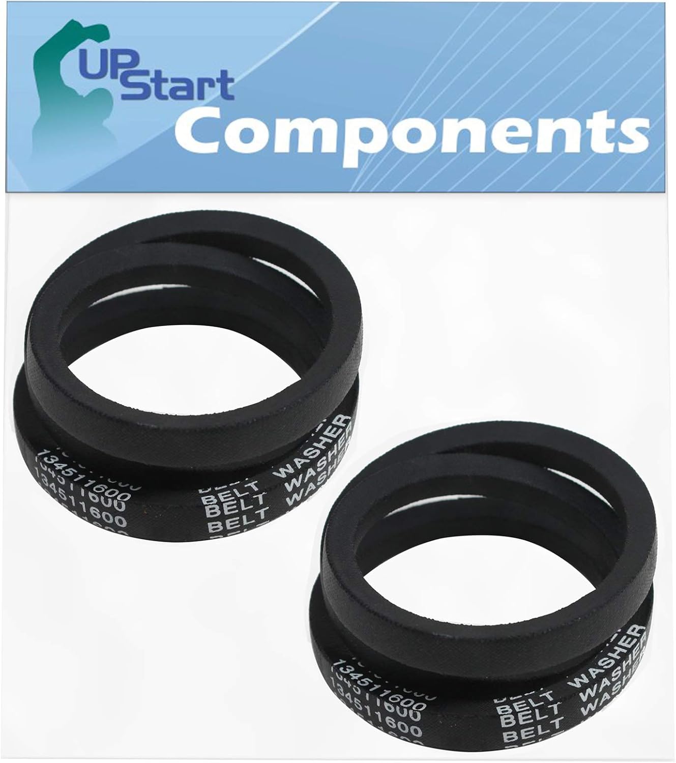 2-Pack 134511600 Washing Machine Belt Replacement for Frigidaire FGX831FS3 - Compatible with 131686100 Washer Drive Belt