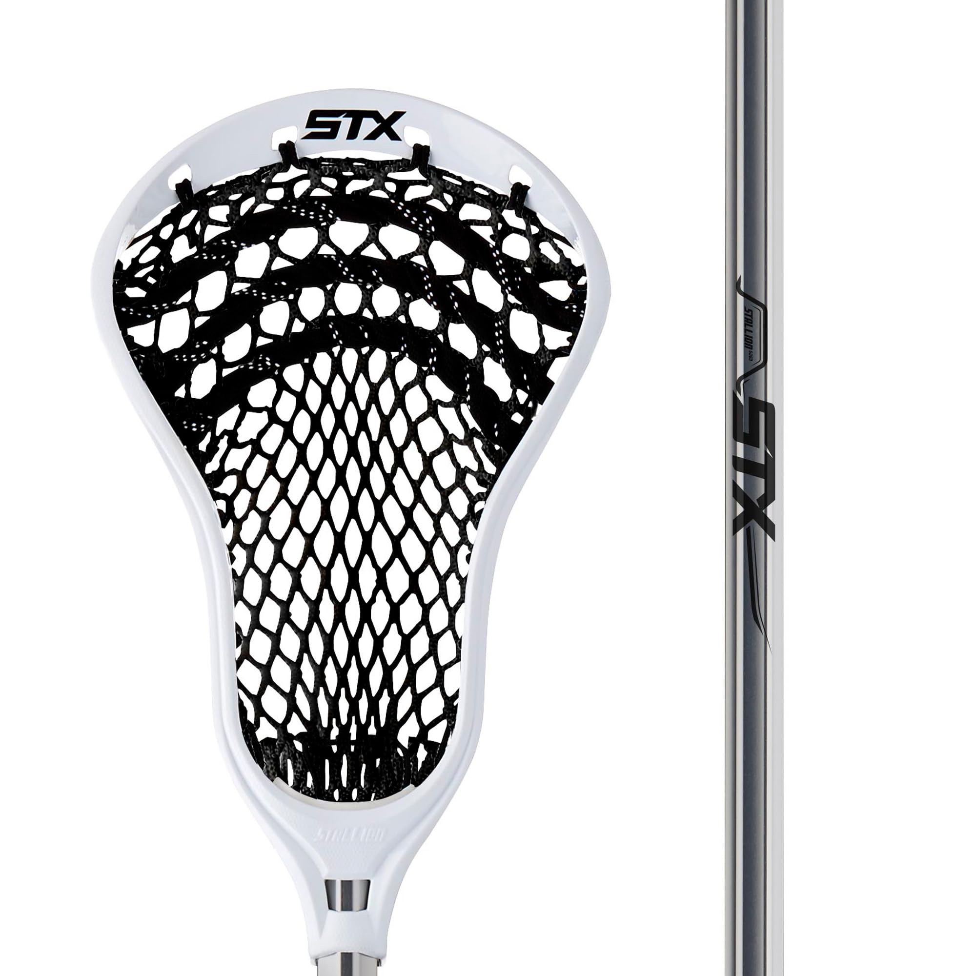 STX Lacrosse Stallion 50 Youth Lacrosse Complete Stick, Platinum/White, 39"