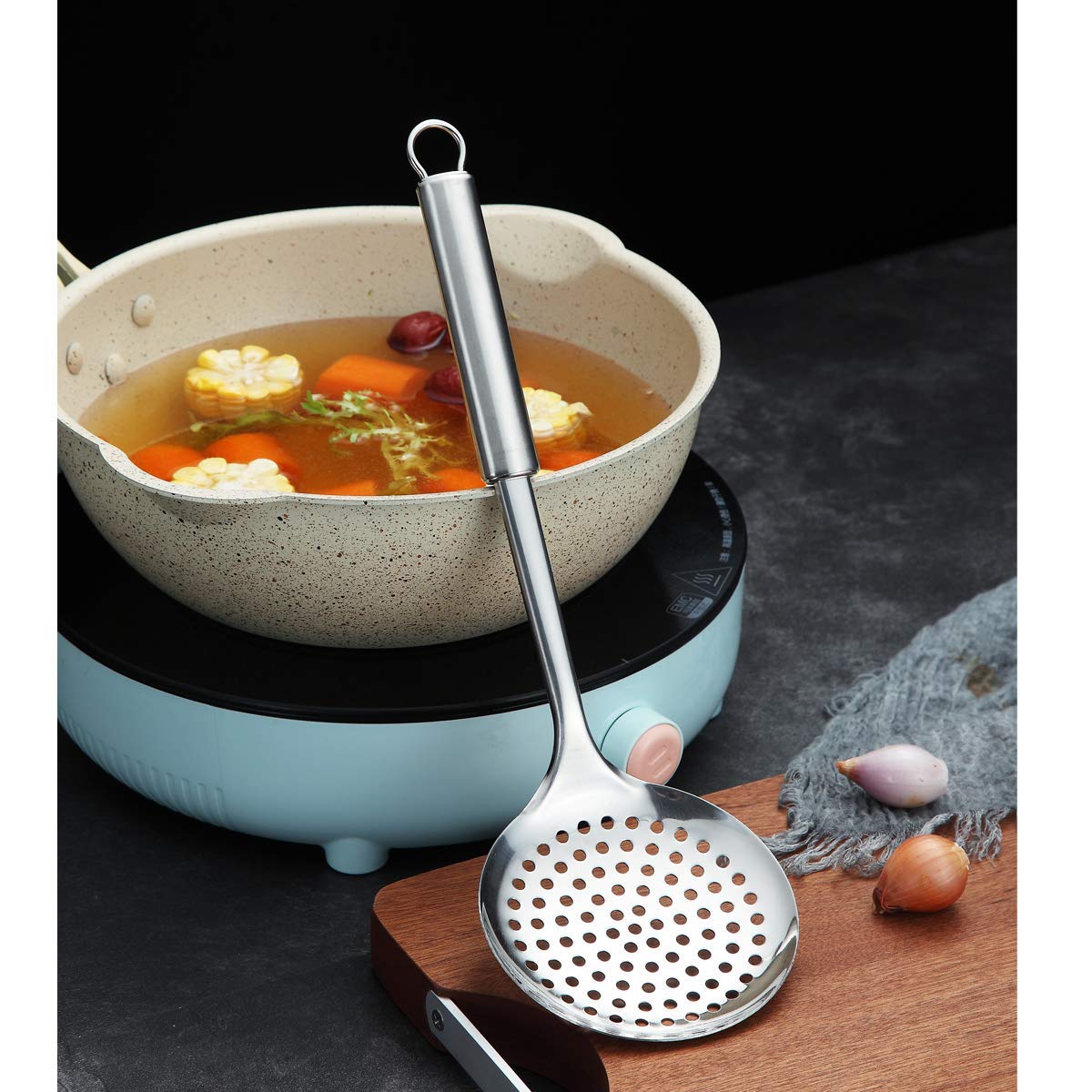 Berglander Skimmer, Stainless Steel Strainer, Cooking Skimmer, Slotted Spoons, For Cooking, Strainer Spoon, Metal Kitchen