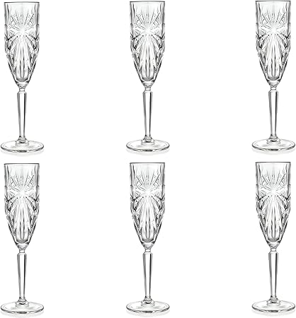 Rcr Lot De 6 Italien Cristal Oasis Verre Vin