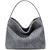 Woven Suede Shoulder Bag for Women Suede Hobo Bag Tote Elegant Handbag Satchel for Work Travel