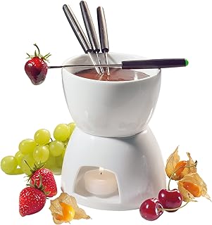 Cilio Schokolade -Fondue-Set 6-teilig, Ø 12 cm, Porzellan